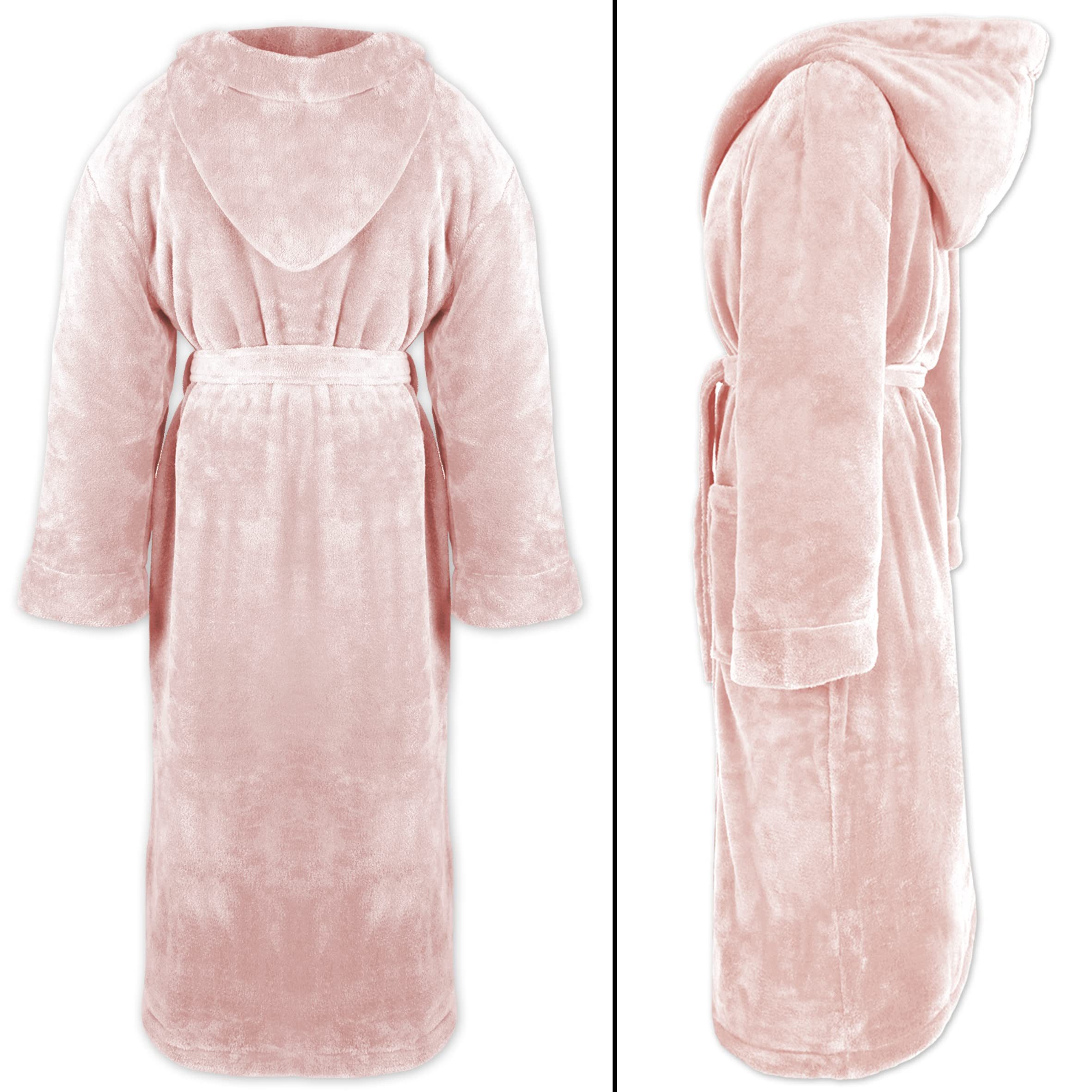 Gräfenstayn Unisex-Bademantel Bademantel Kapuze Flanell Fleece, günstig online kaufen
