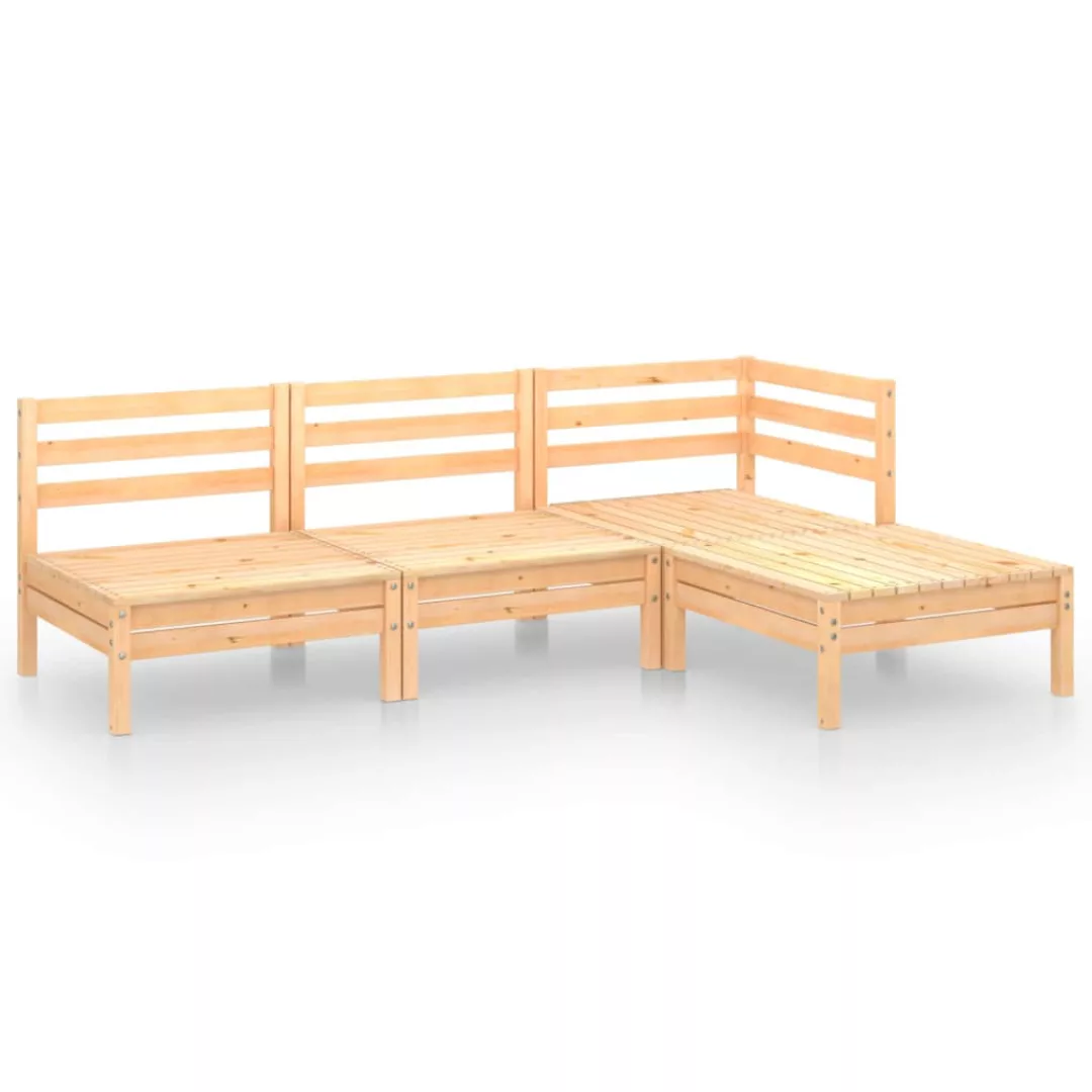 4-tlg. Garten-lounge-set Massivholz Kiefer günstig online kaufen