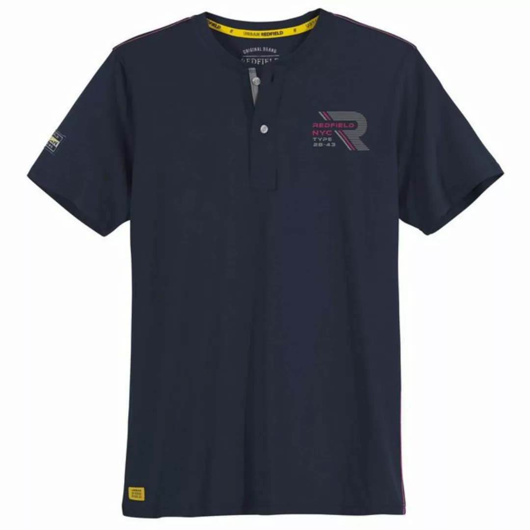 redfield Print-Shirt Große Größen Herren Serafino T-Shirt navy sportiv Redf günstig online kaufen