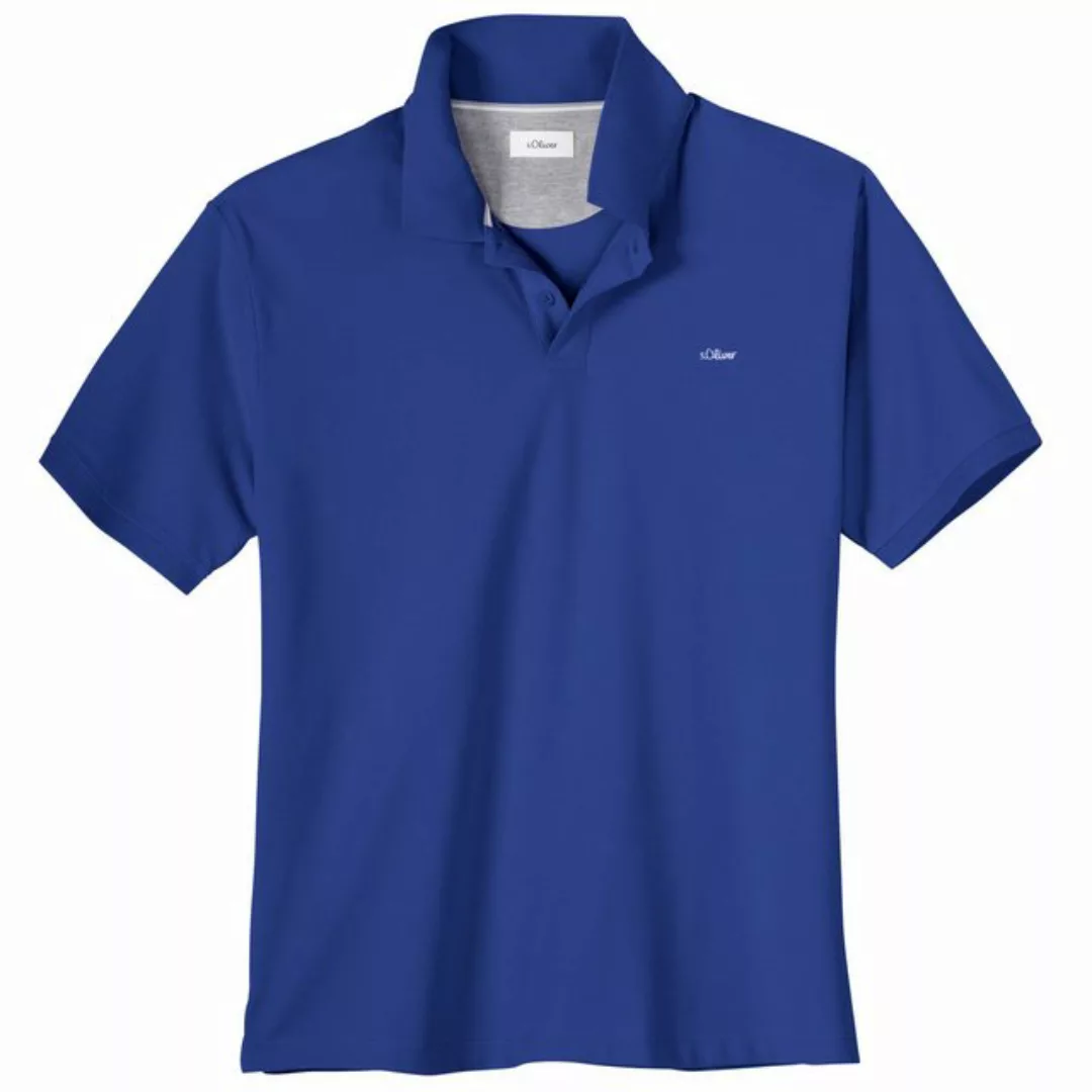 s.Oliver Poloshirt s.Oliver Übergrößen Basic Poloshirt royalblau günstig online kaufen