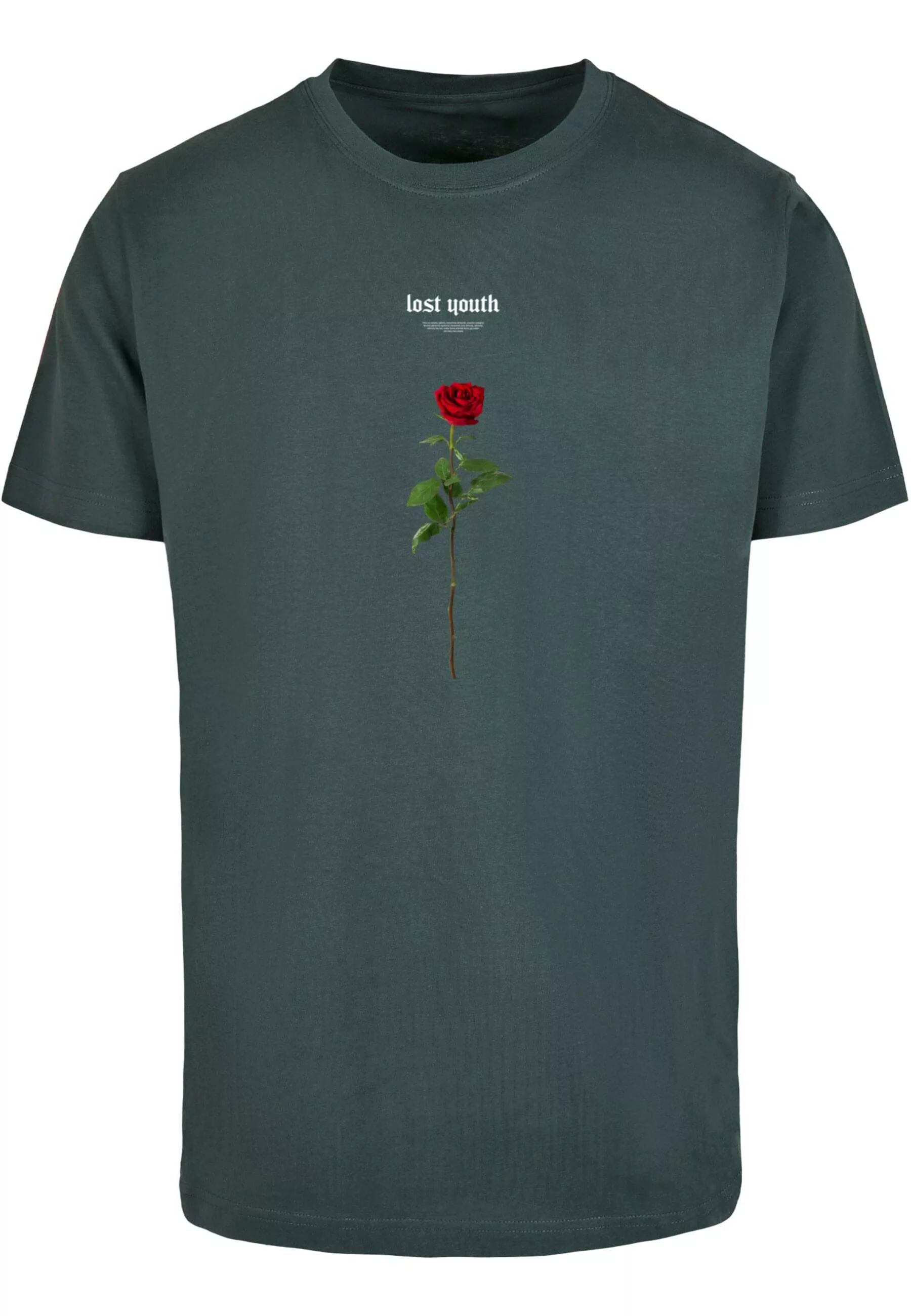 MisterTee Kurzarmshirt "MisterTee Herren Lost Youth Rose Tee" günstig online kaufen