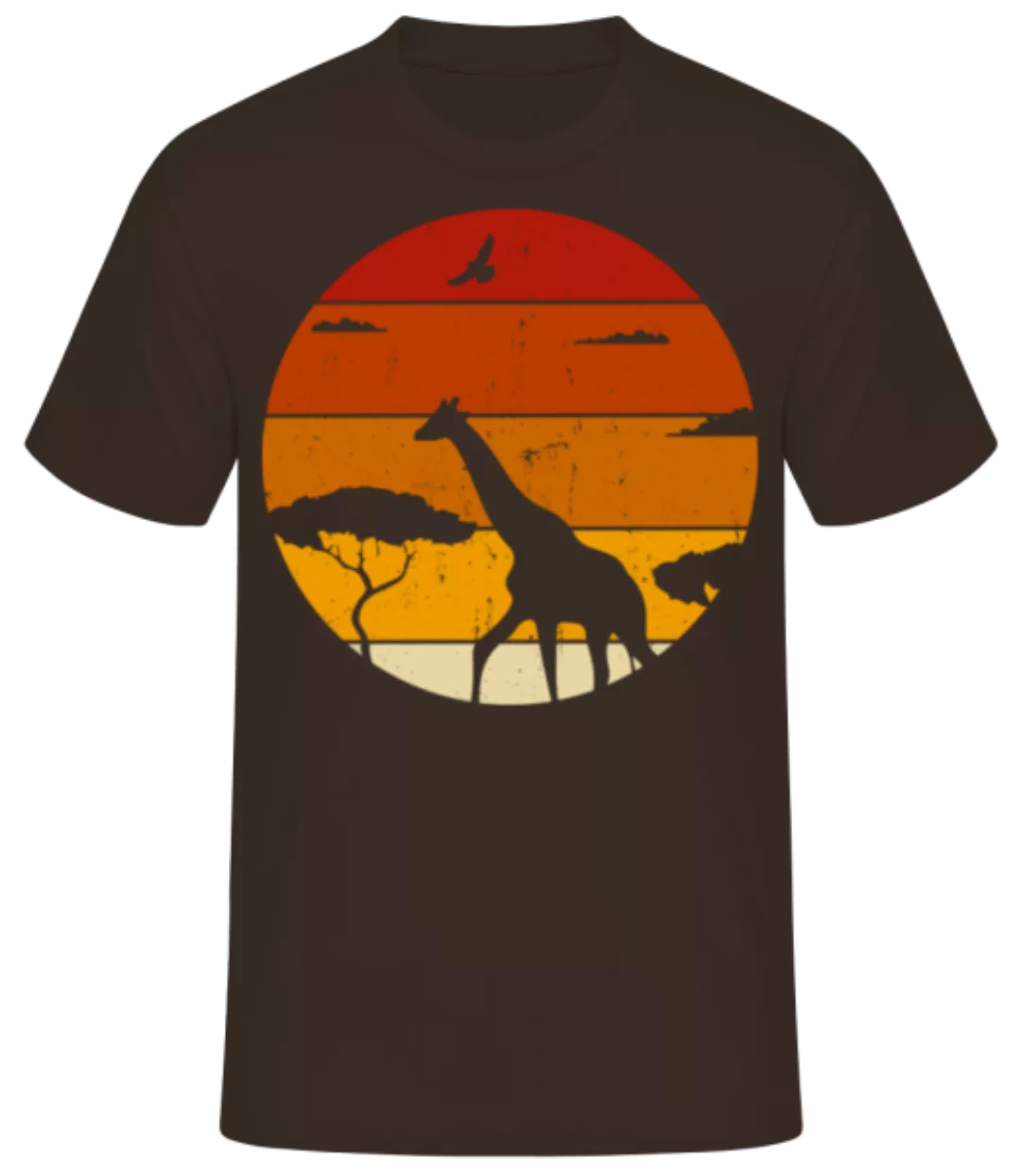 Retro Sonnenuntergang Giraffe · Männer Basic T-Shirt günstig online kaufen