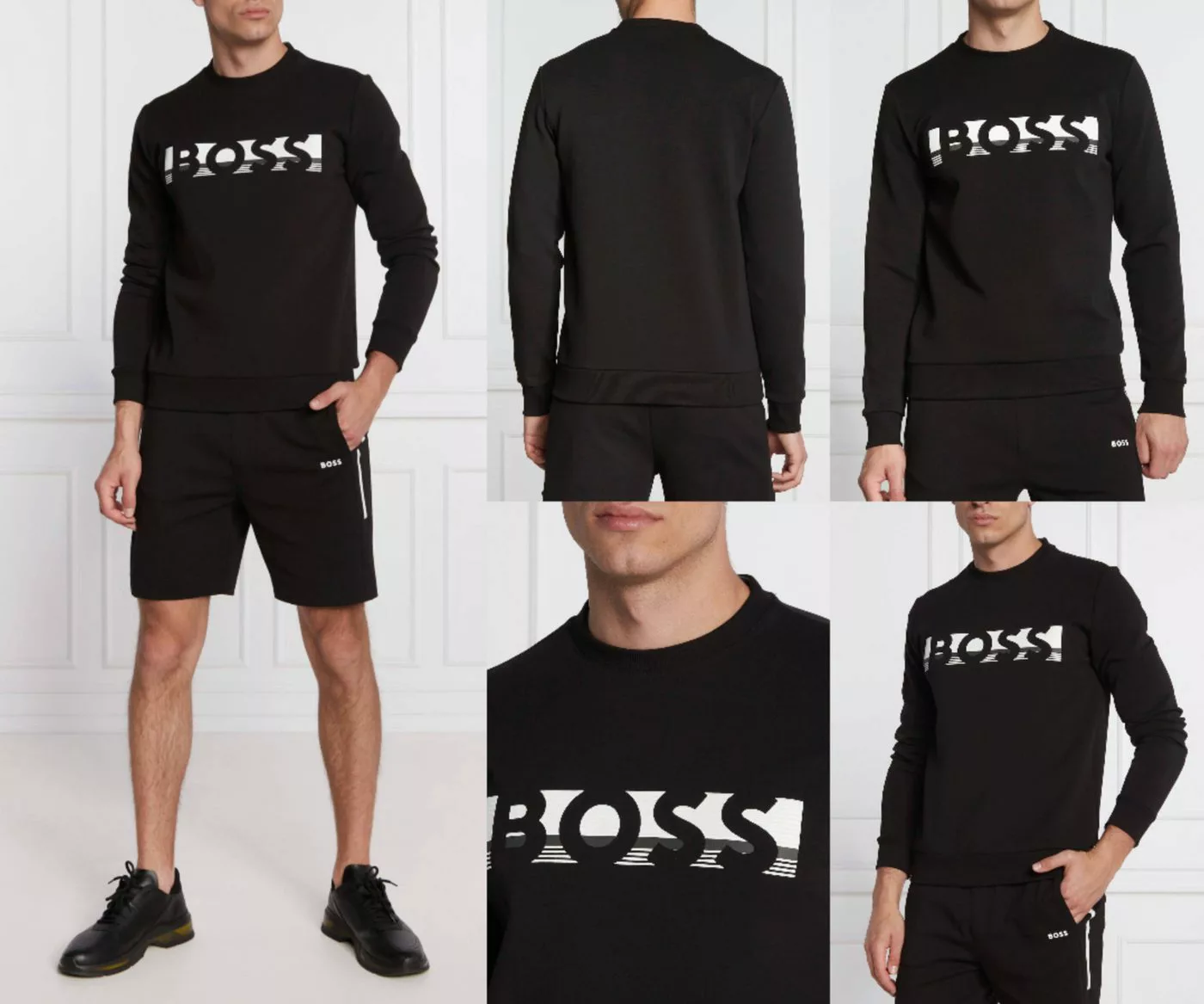 BOSS Sweatshirt HUGO BOSS Salbo 1 Pullover Retro Sweater Sweatshirt Jumper günstig online kaufen