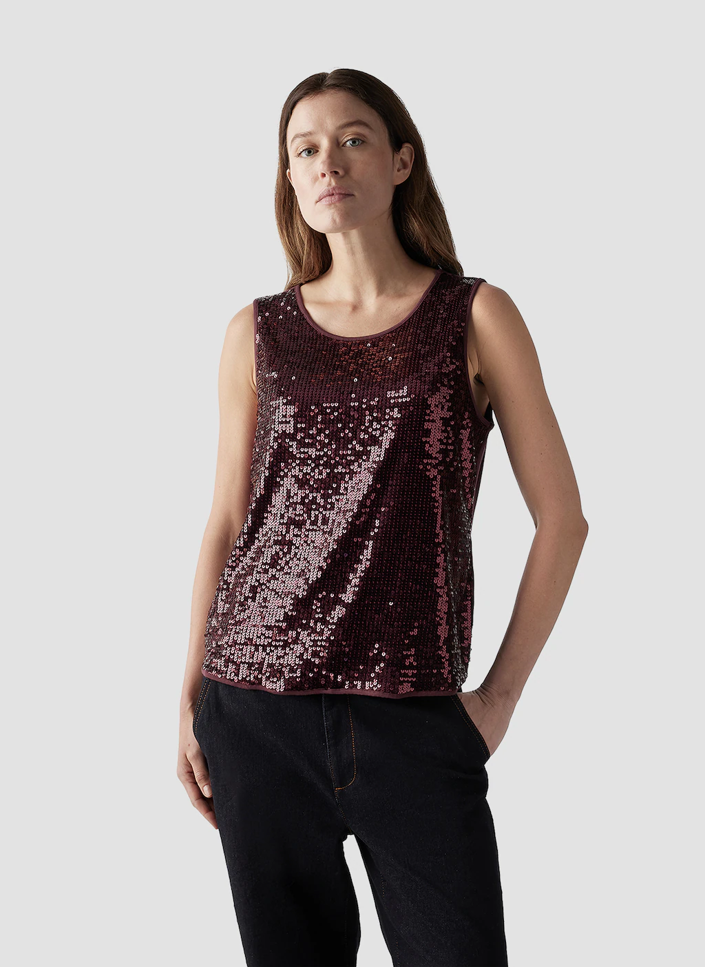 LeComte Longtop "LeComte Glamouröses Pailletten-Top" günstig online kaufen