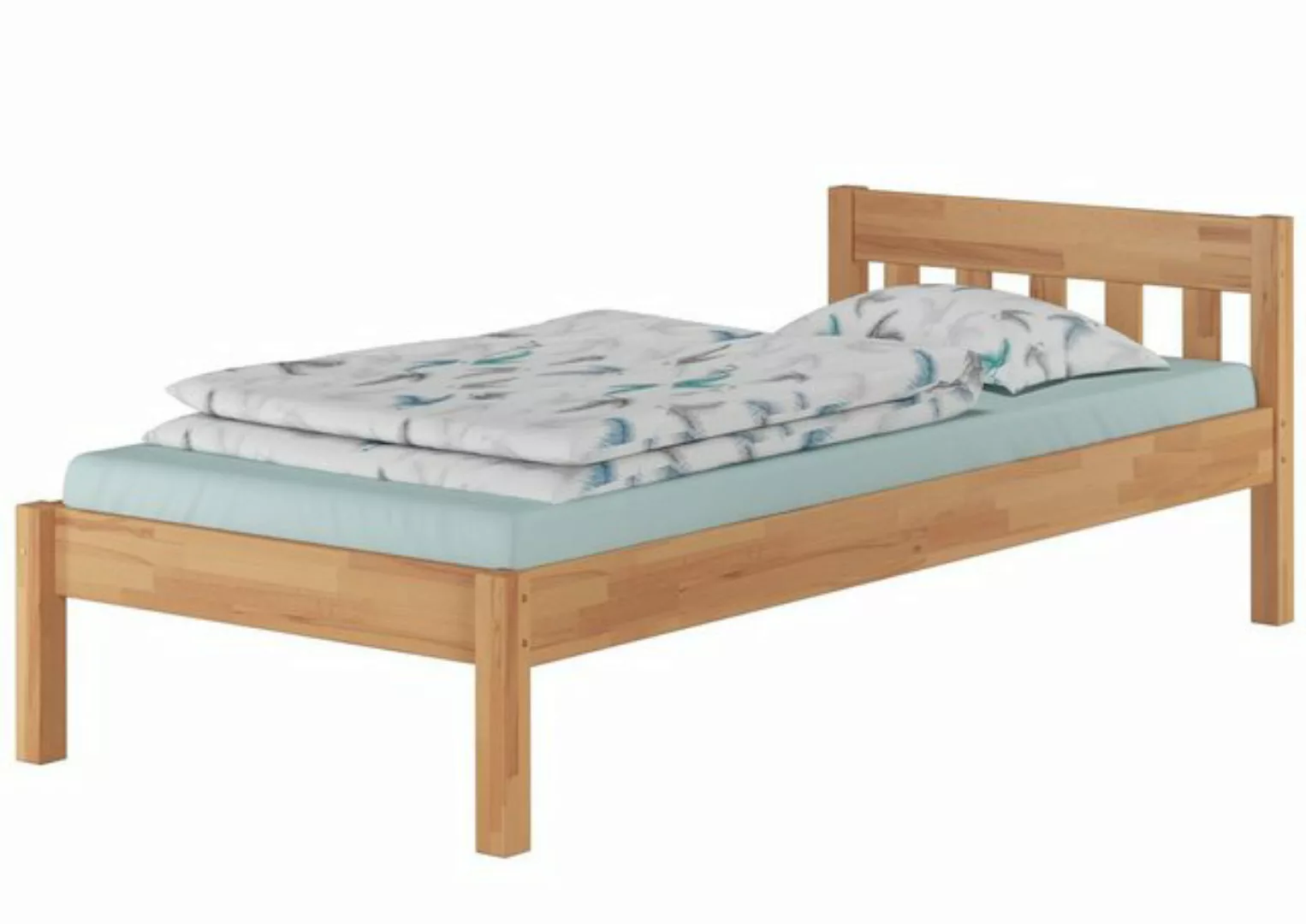 ERST-HOLZ Bett Einzelbett Futonbett Bettrahmen Buche lackiert massiv 100x20 günstig online kaufen
