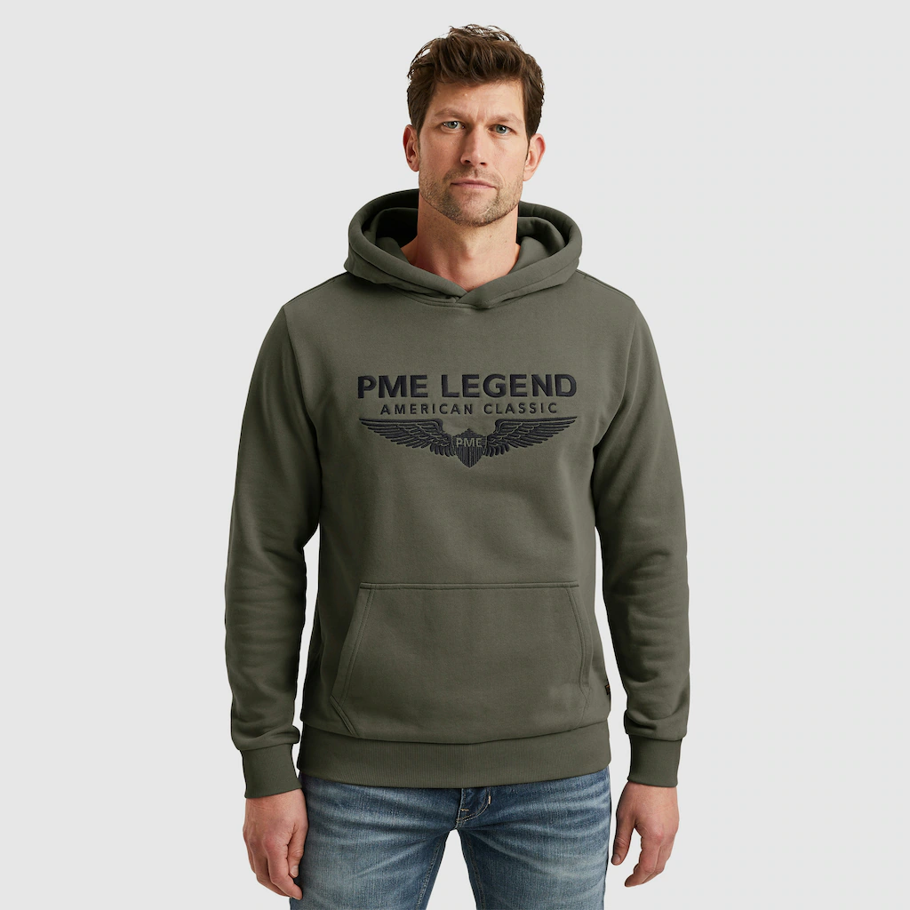 PME Legend Herren Kapuzenpullover Hoodie HOODED SOFT TERRY WITH LOGO - Regu günstig online kaufen