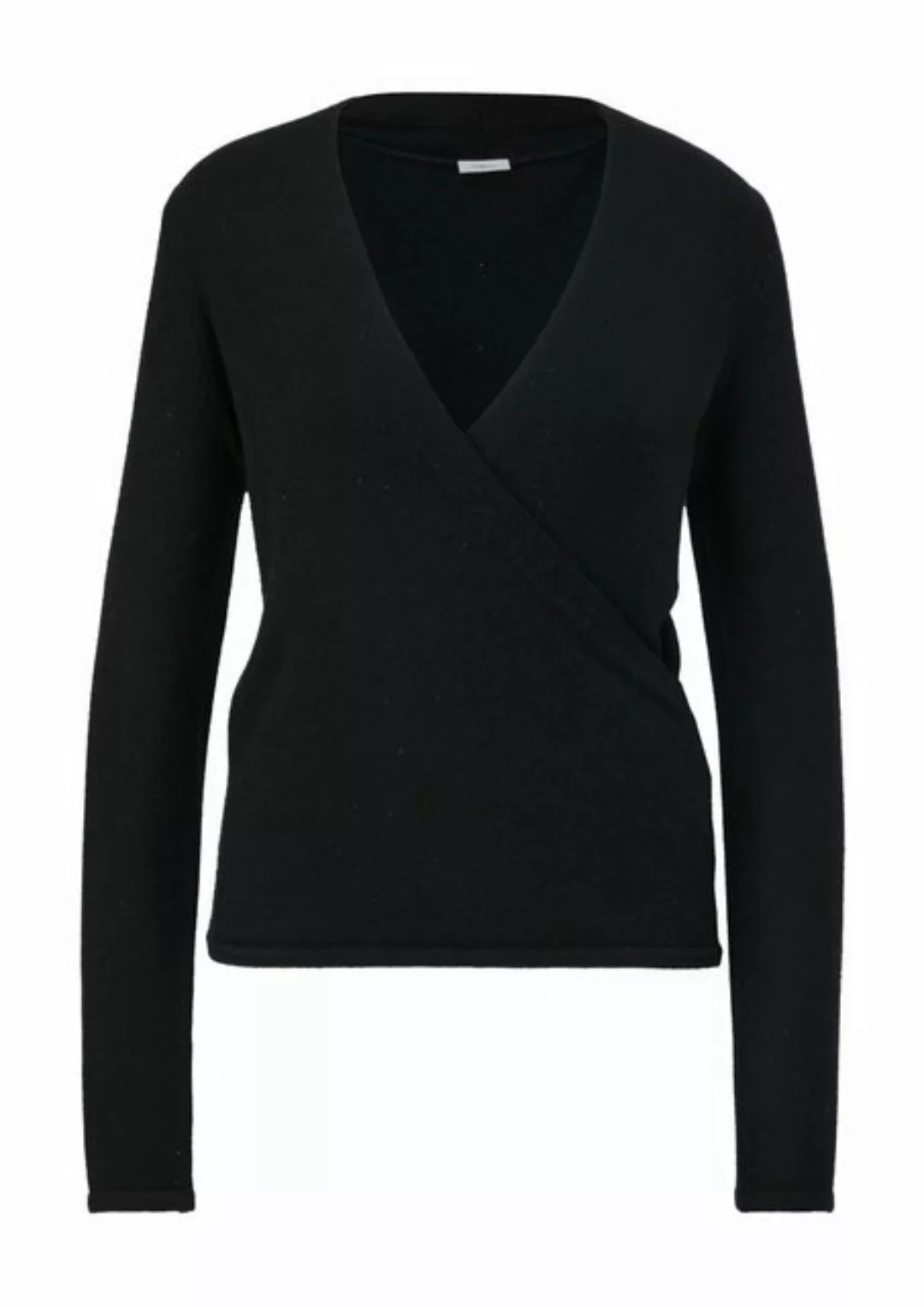 s.Oliver BLACK LABEL Strickpullover in Wickel-Optik günstig online kaufen