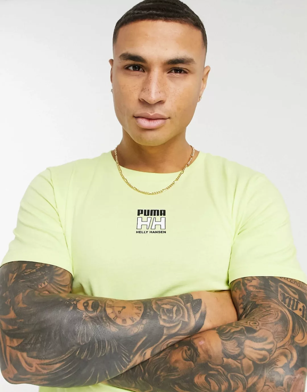 PUMA x Helly Hansen – Oversize-T-Shirt in Gelb günstig online kaufen