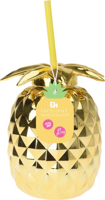 TRINKBECHER ANANAS GOLD 1 Stück Polypropyleen Gelb günstig online kaufen