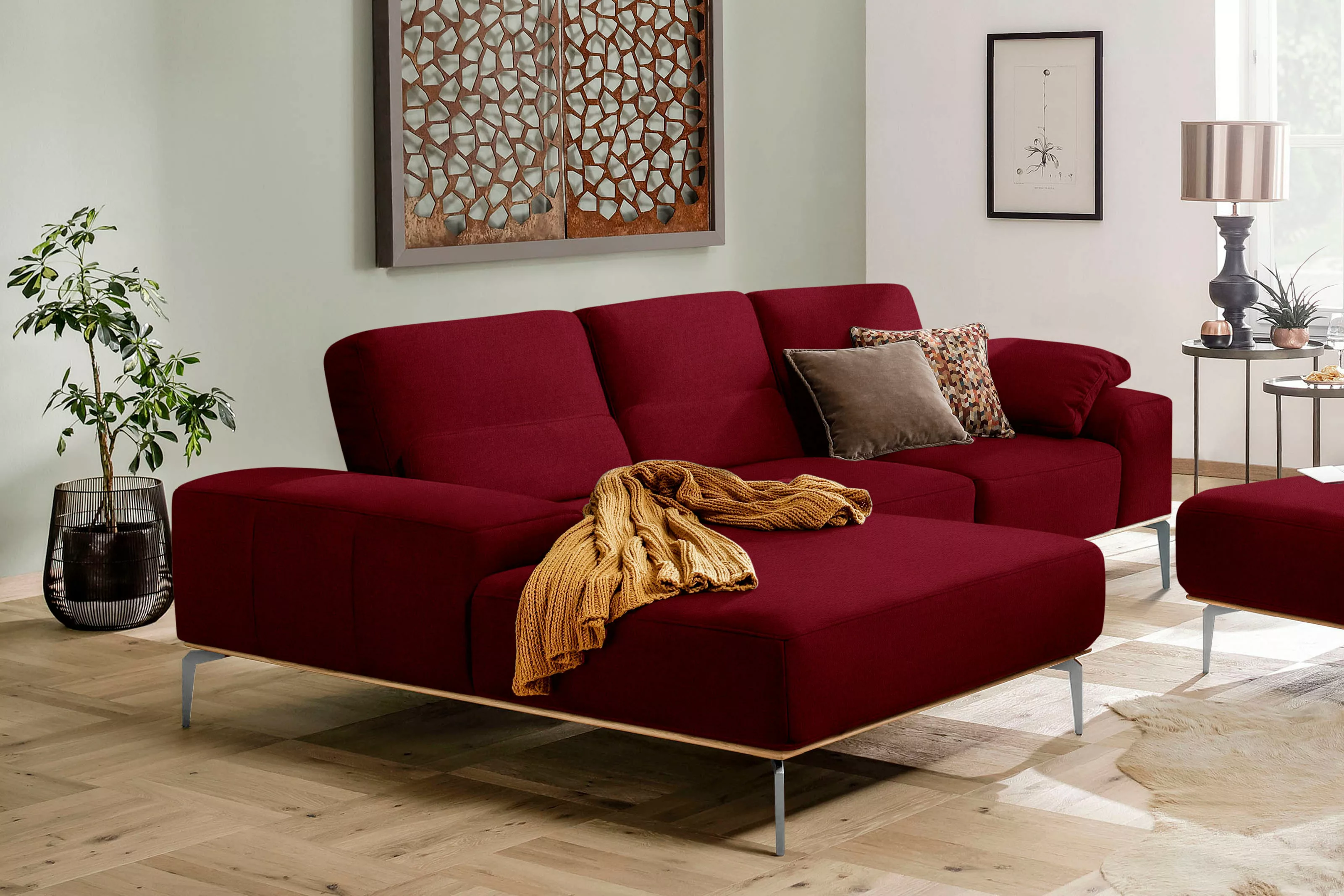 W.SCHILLIG Ecksofa "run, Designsofa mit tollem Sitzkomfort, L-Form", mit el günstig online kaufen