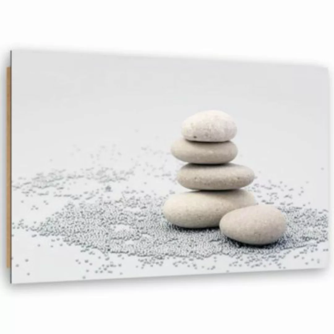 FEEBY® Kunst graue Zen-Steine Leinwandbilder bunt Gr. 60 x 40 günstig online kaufen