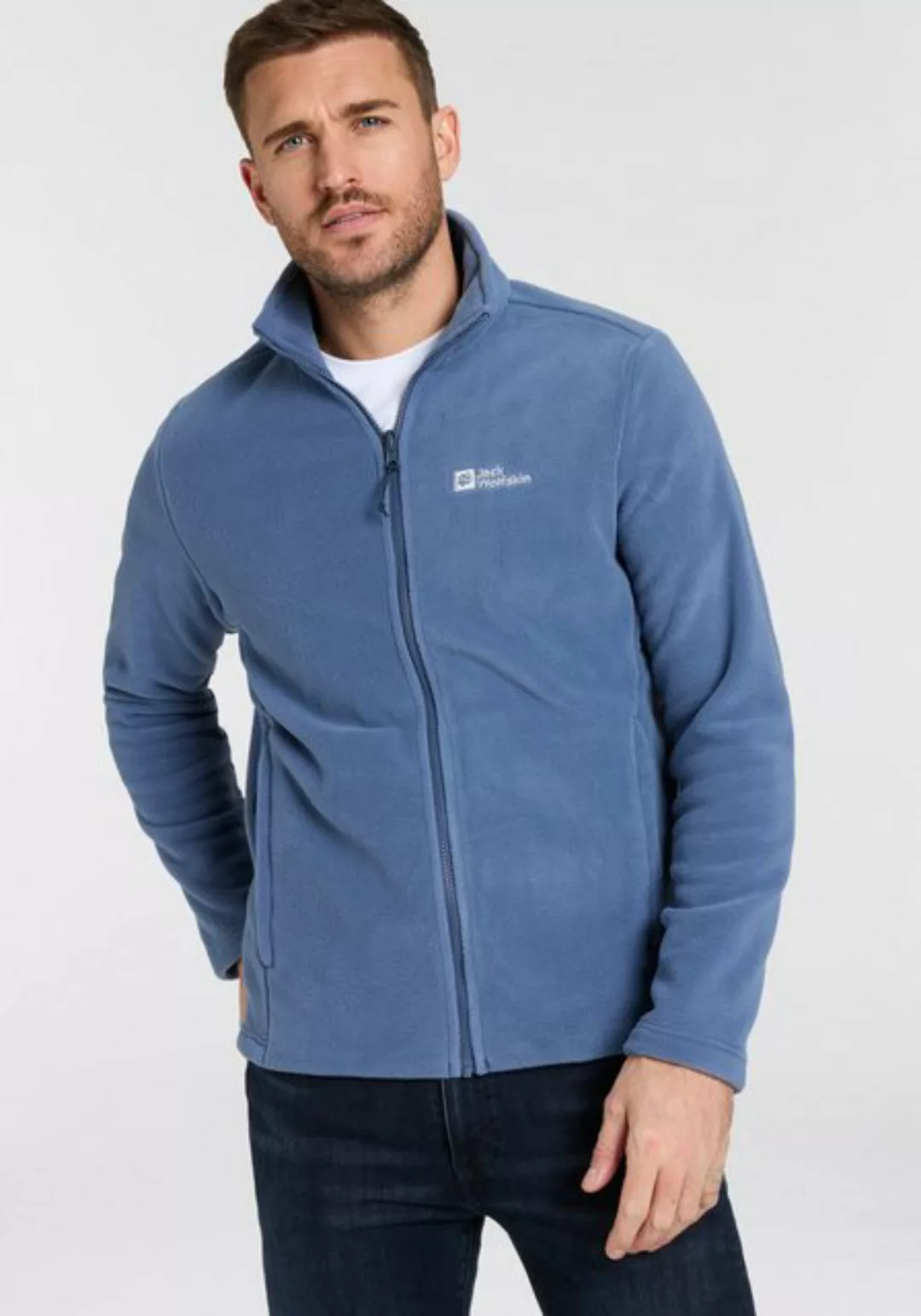 Jack Wolfskin Fleecejacke Fleecejacke Winterstein FZ M mit Markenlogo auf d günstig online kaufen