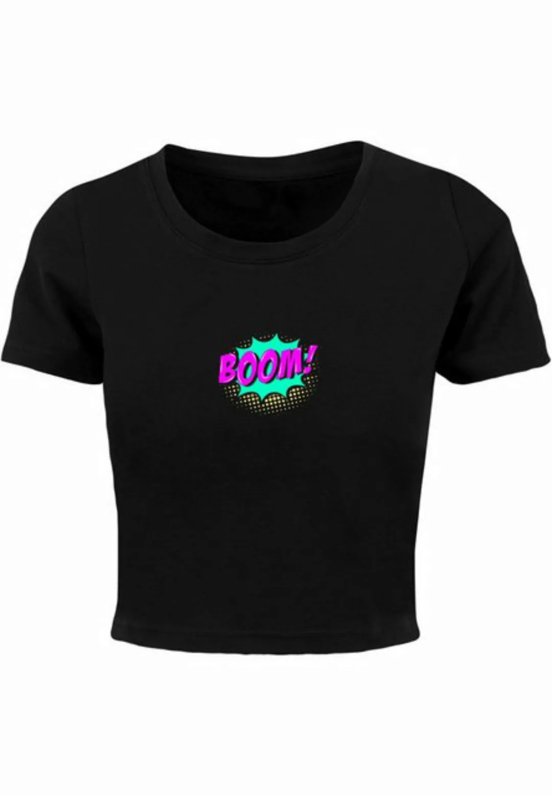 Merchcode T-Shirt Merchcode Damen Ladies BOOM Comic Cropped Tee (1-tlg) günstig online kaufen