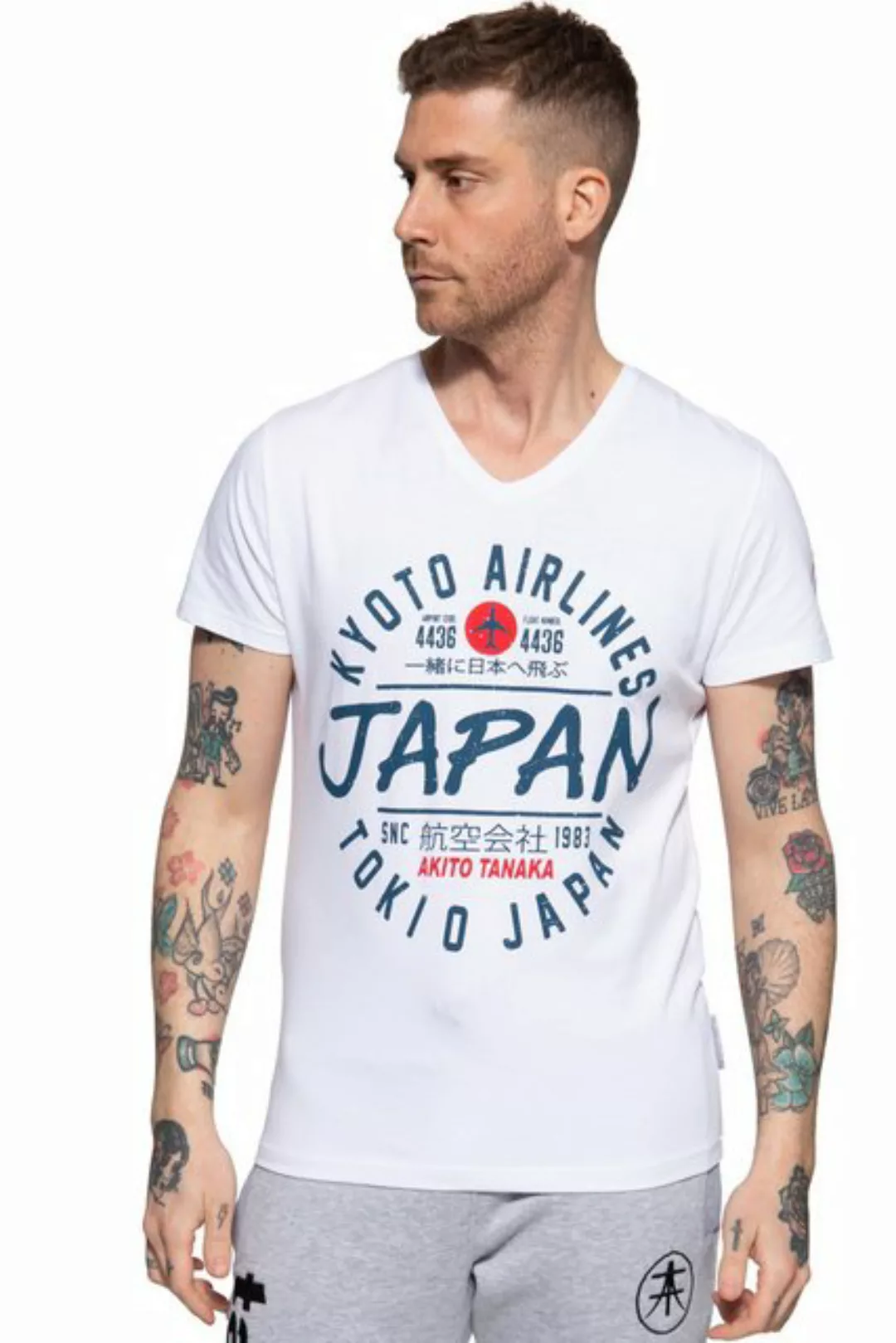 Akito Tanaka T-Shirt Flight (1-tlg) mit legerem Frontprint günstig online kaufen