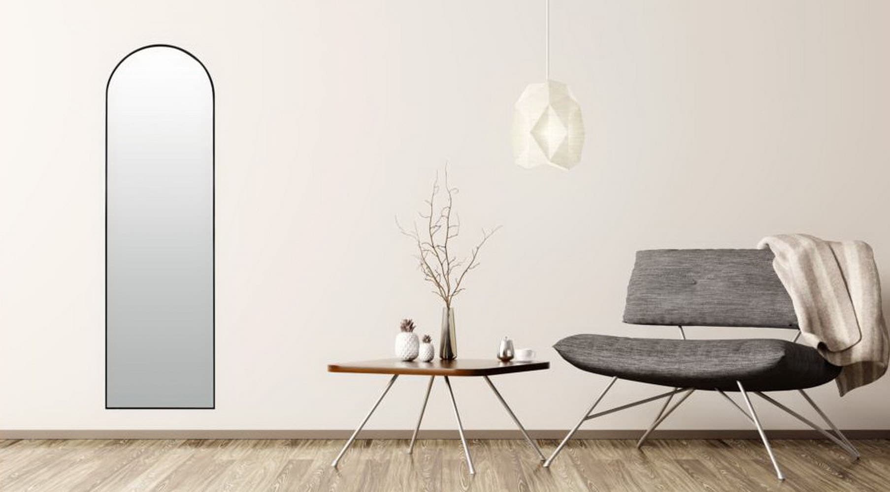 Spiegel  50 x 170 cm Liya  ¦ schwarz ¦ Glas,Aluminium,Holzwerkstoff,Metall günstig online kaufen