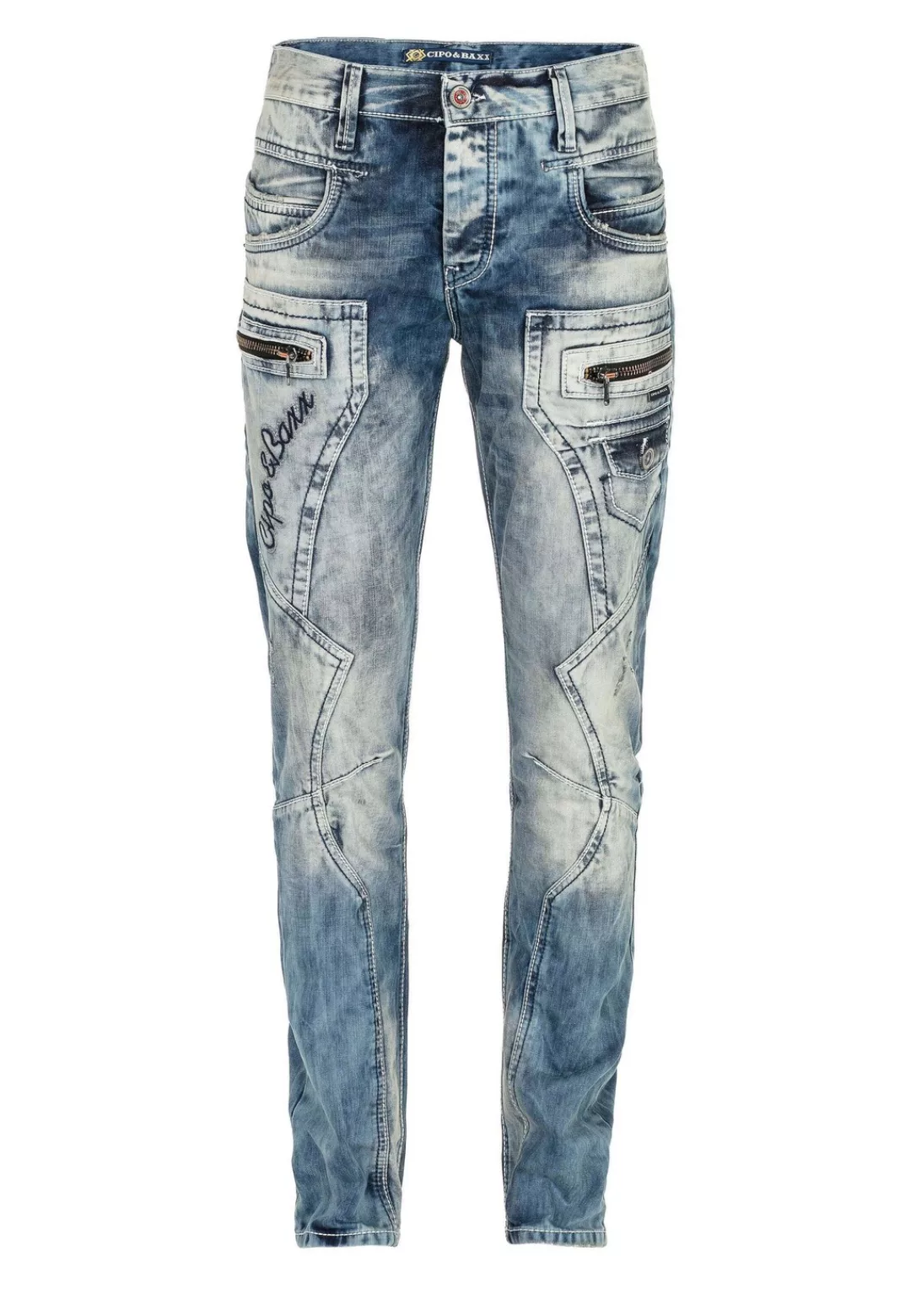 Cipo & Baxx 5-Pocket-Jeans "Jeans", im lässigen Biker-Stil, C-1178 günstig online kaufen