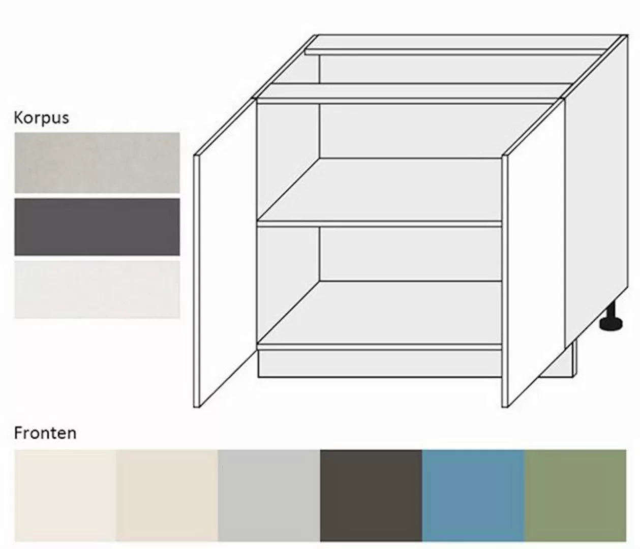 Feldmann-Wohnen Unterschrank Amaro (Amaro, 1-St) 90cm Front- und Korpusfarb günstig online kaufen