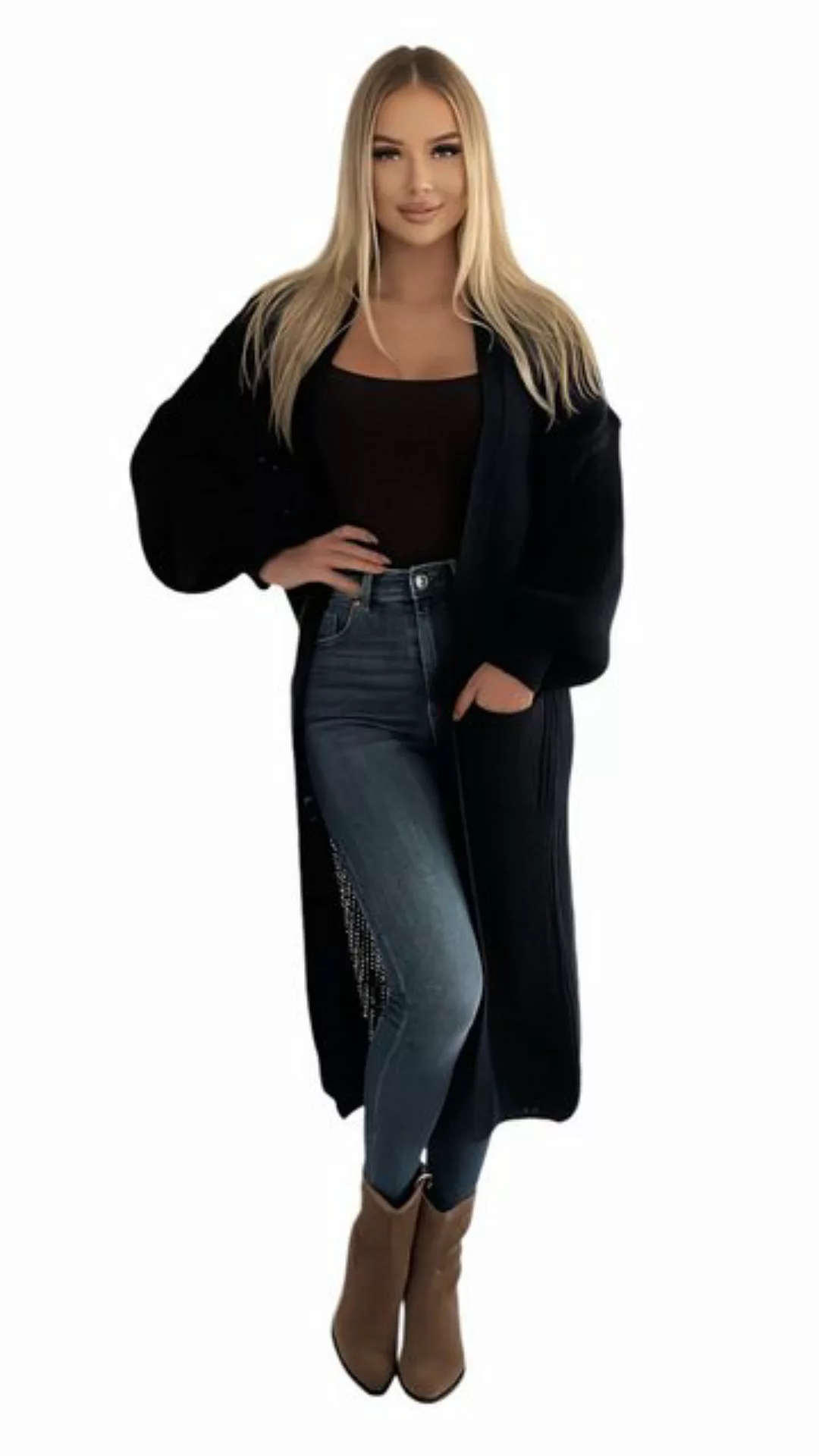 Mississhop Longstrickjacke Cardigan Longstrickjacke extra lange Strickjacke günstig online kaufen