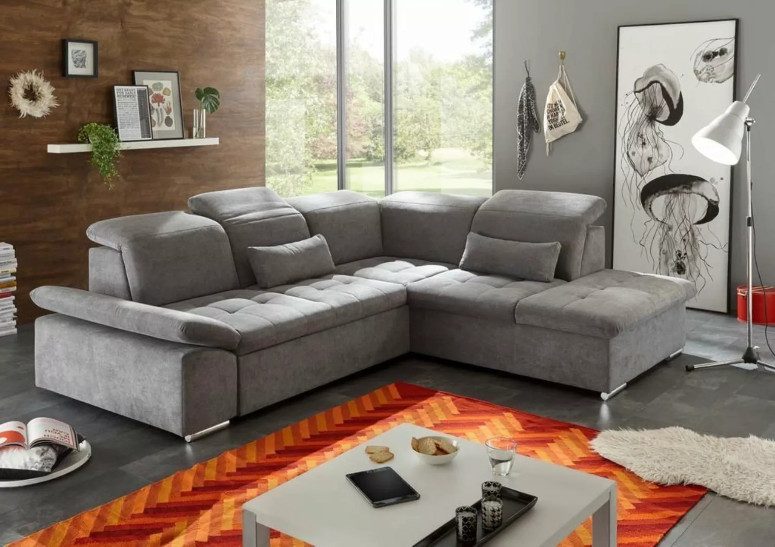 ED EXCITING DESIGN Ecksofa, Wayne Ecksofa 276x240 cm Couch Eckcouch Sofa Gr günstig online kaufen