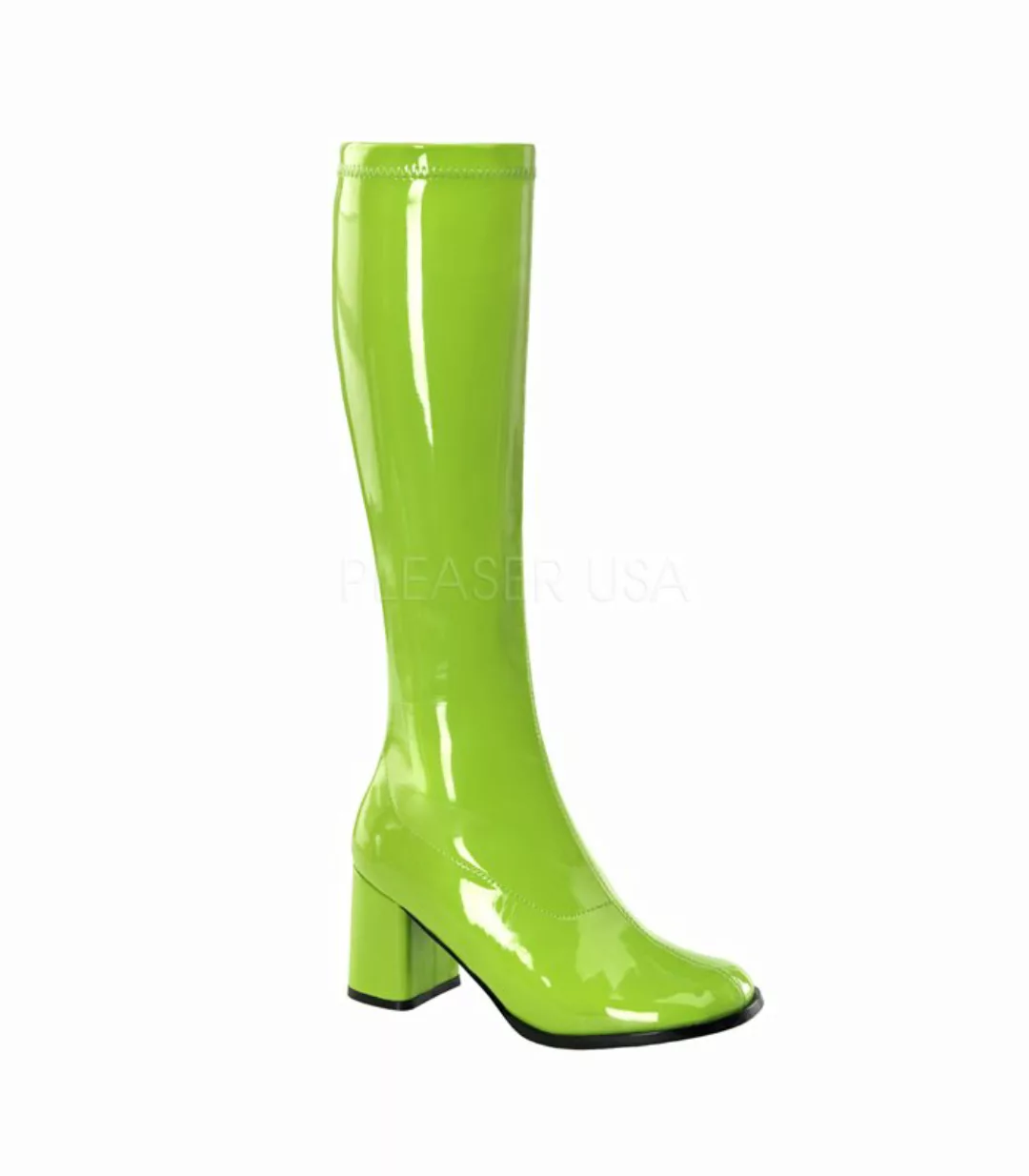 Retro Stiefel GOGO-300 - Lack Lime (Schuhgröße: EUR 37) günstig online kaufen