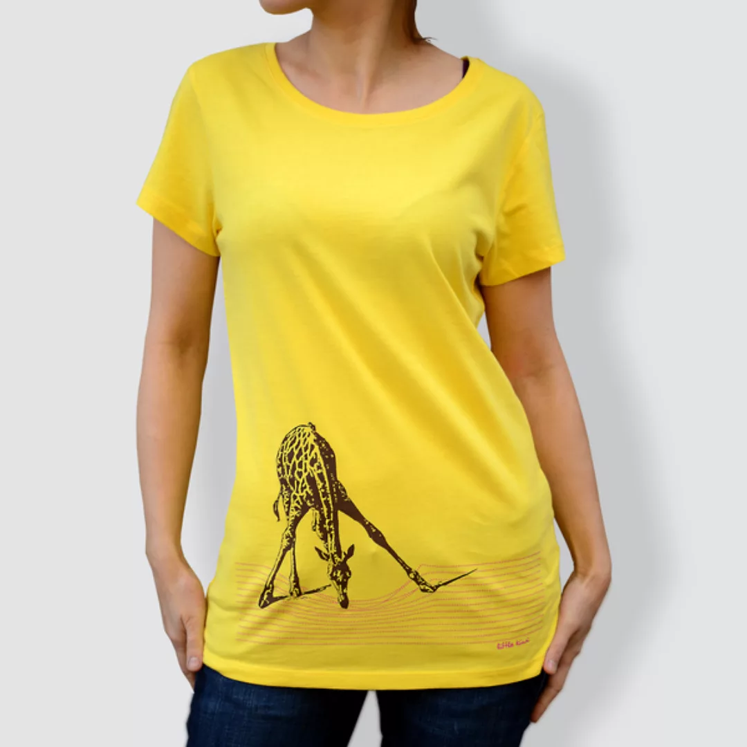 Damen T-shirt, "In Der Savanne", Gelb günstig online kaufen