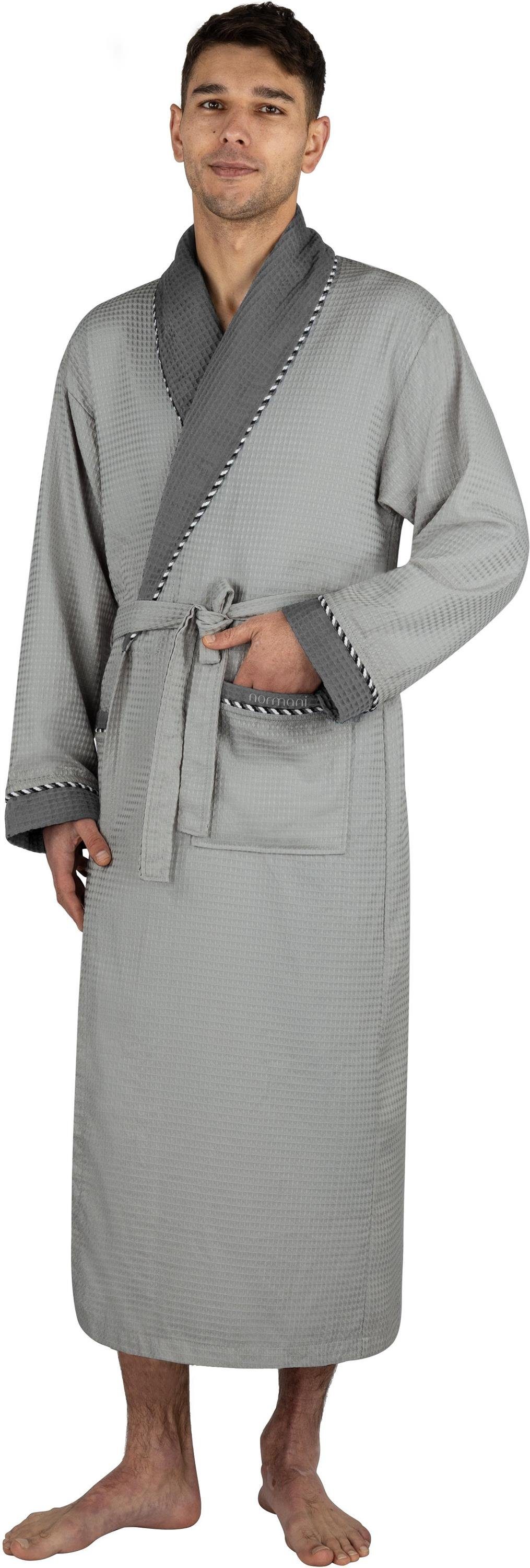 normani Herrenbademantel Herren Bademantel Waffelpique Moyo, günstig online kaufen
