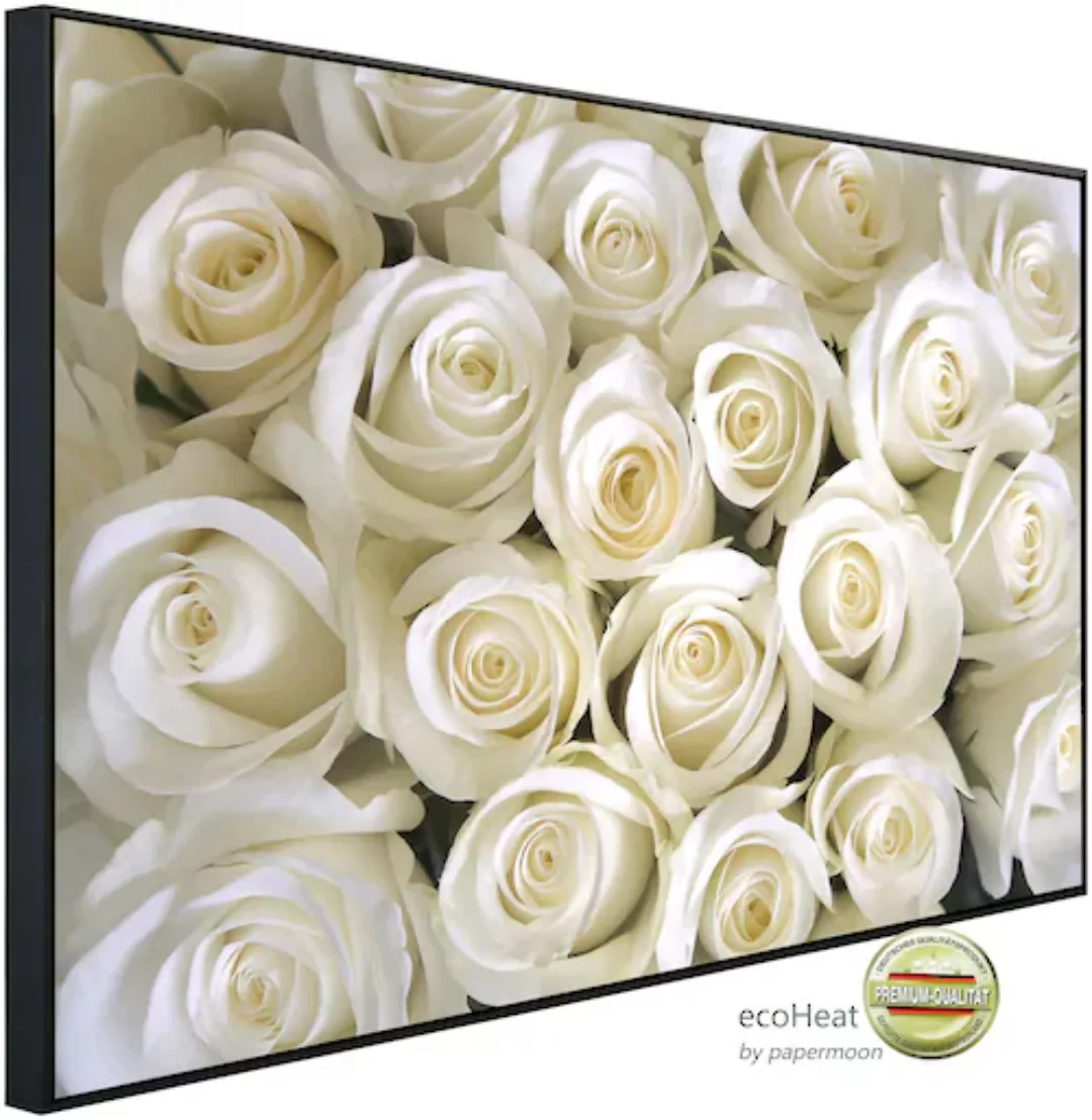 Papermoon Infrarotheizung »Weiße Rosen«, sehr angenehme Strahlungswärme günstig online kaufen