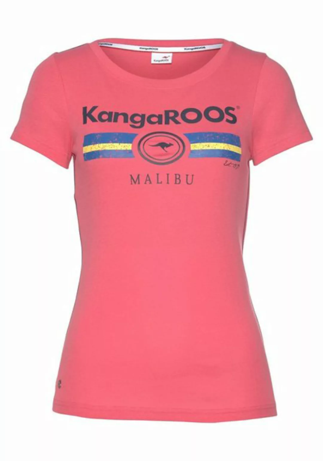 KangaROOS T-Shirt Kurzarm, unifarben und bedruckt, Rundhalsausschnitt günstig online kaufen