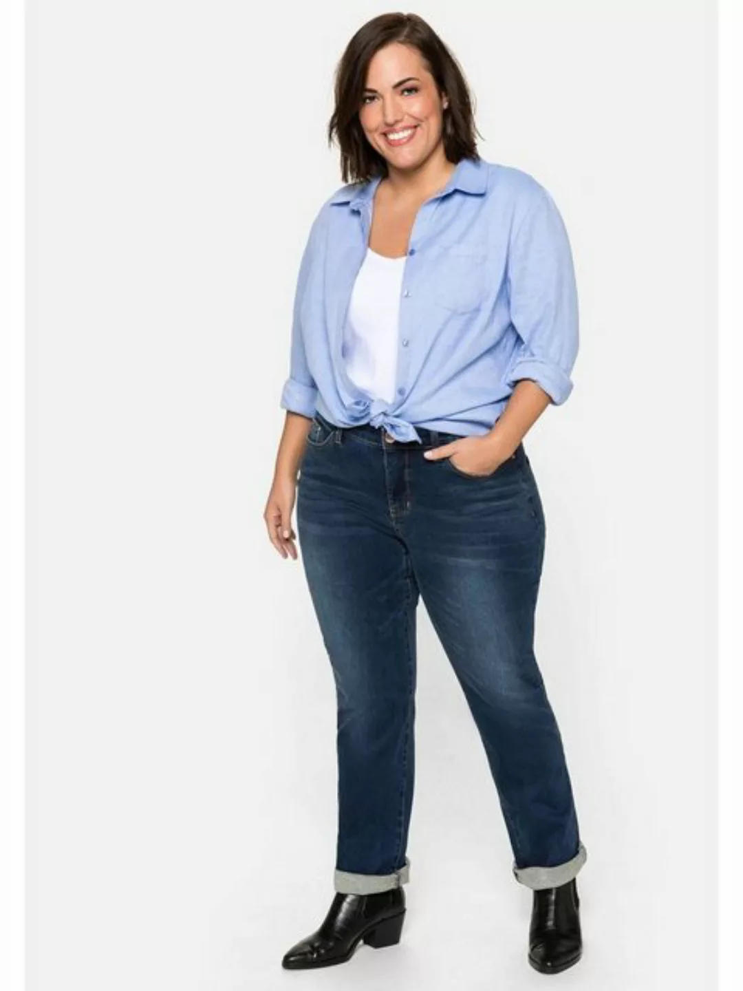 Sheego Gerade Jeans Große Größen mit Bodyforming-Effekt günstig online kaufen