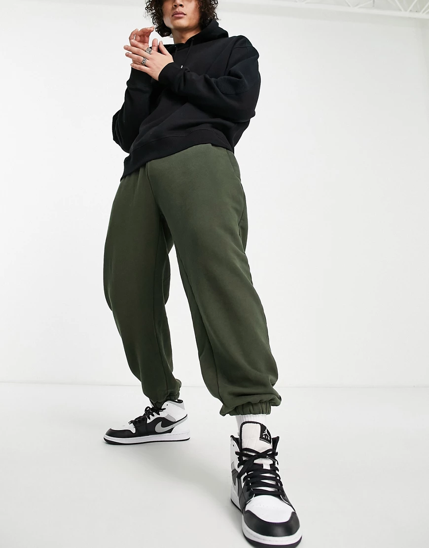 Topman – Oversize-Jogginghose in Khaki, Kombiteil-Grün günstig online kaufen