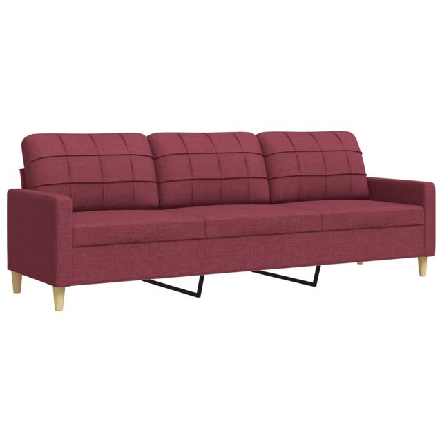 vidaXL Sofa, 3-Sitzer-Sofa Weinrot 210 cm Stoff günstig online kaufen