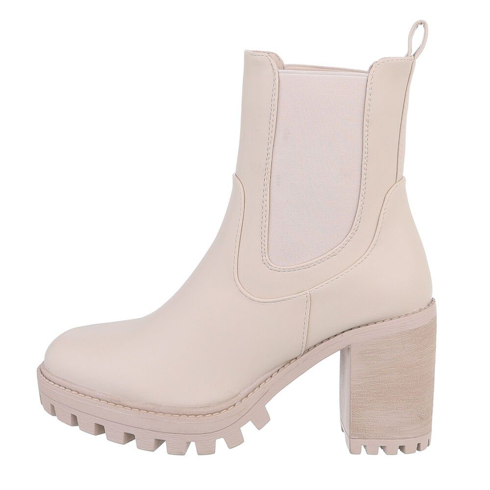 Ital-Design Damen Elegant Plateaustiefelette (84338099) Blockabsatz günstig online kaufen