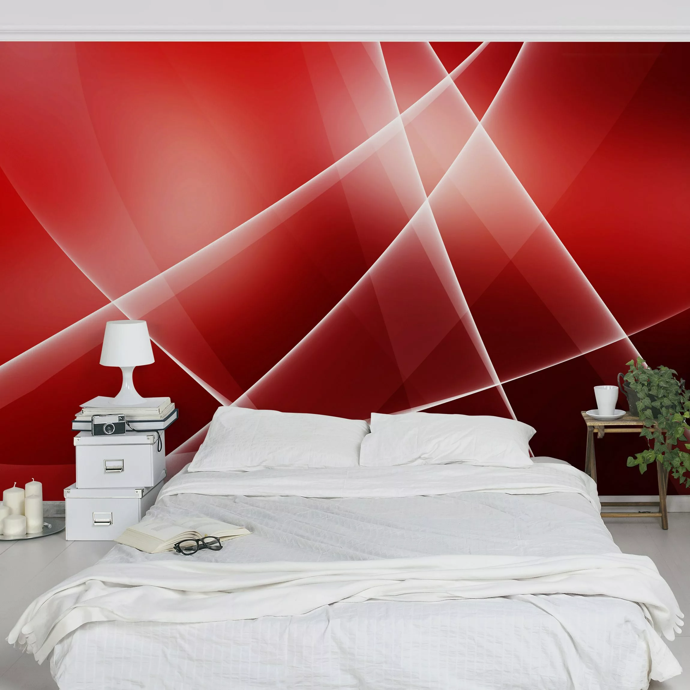 Bilderwelten Mustertapete Red Turbulency rot Gr. 384 x 255 günstig online kaufen