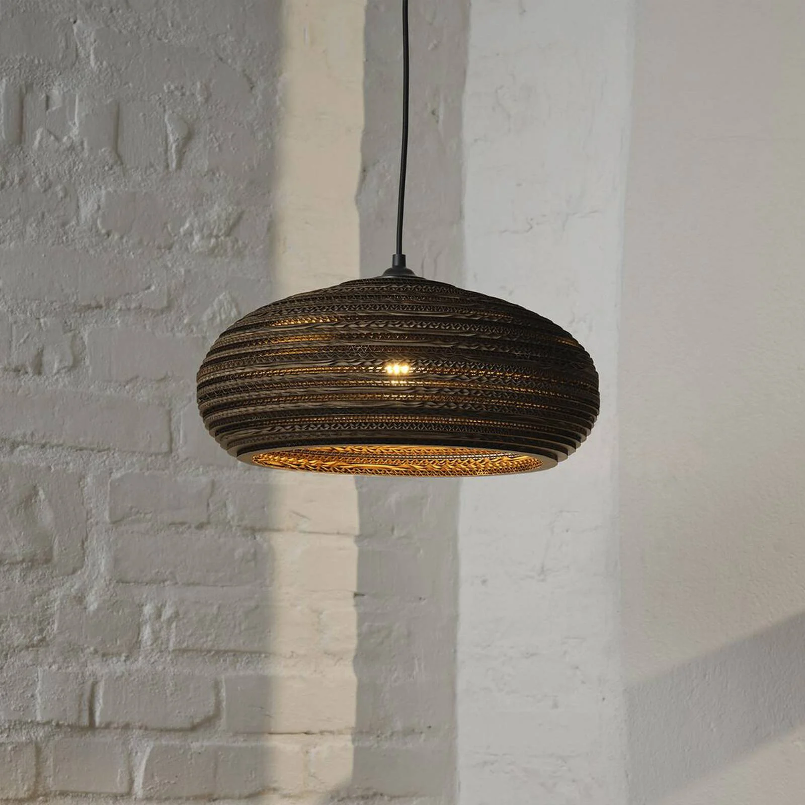 OSRAM Hängeleuchte DROP, braun, Ø 40 cm, Wellpappe, E27 günstig online kaufen