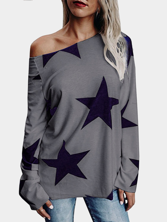 Grey Star One Schulter langärmliges T-Shirt günstig online kaufen