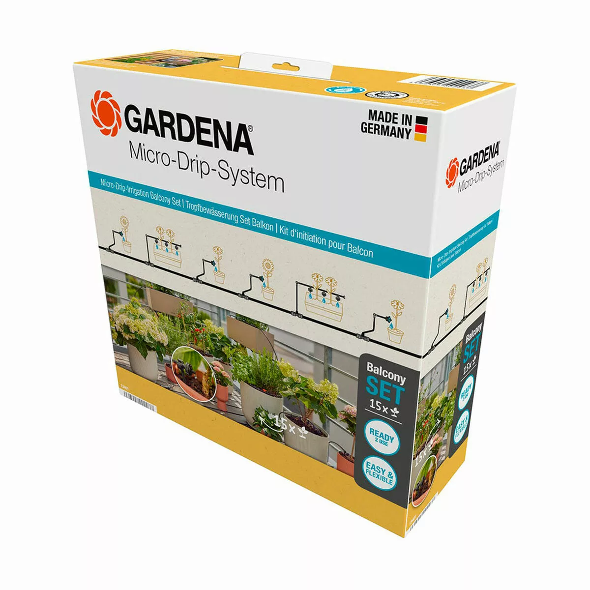 Gardena Tropfbewässerung Set Balkon (15 Pflanzen) Starter Set günstig online kaufen