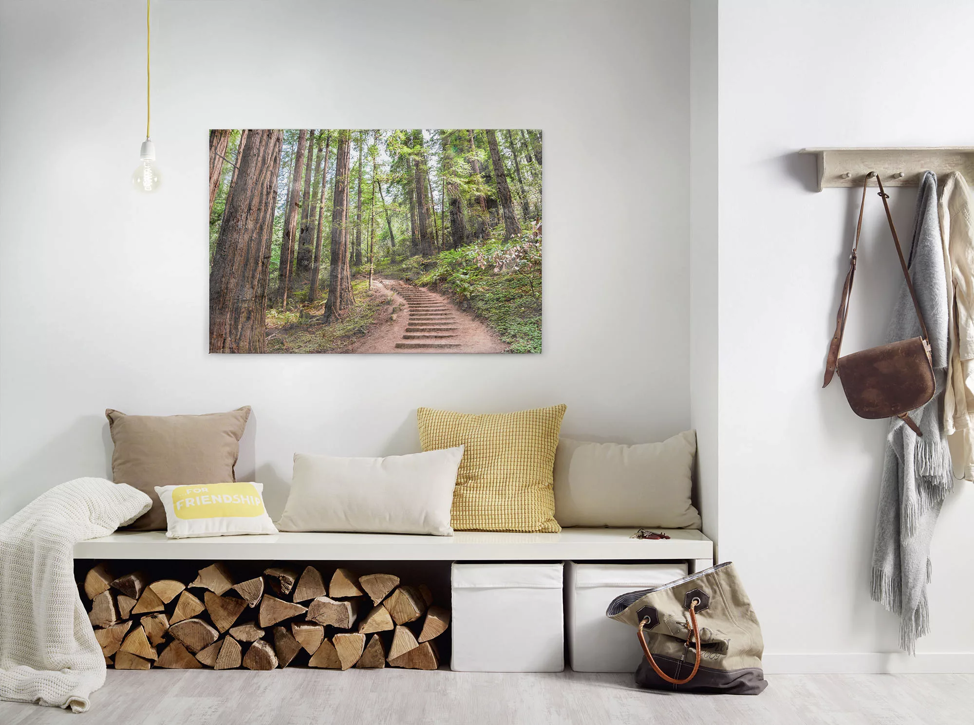 A.S. Création Leinwandbild "Forest Walk", Kunst-Wald-Kinder, (1 St.), Waldw günstig online kaufen