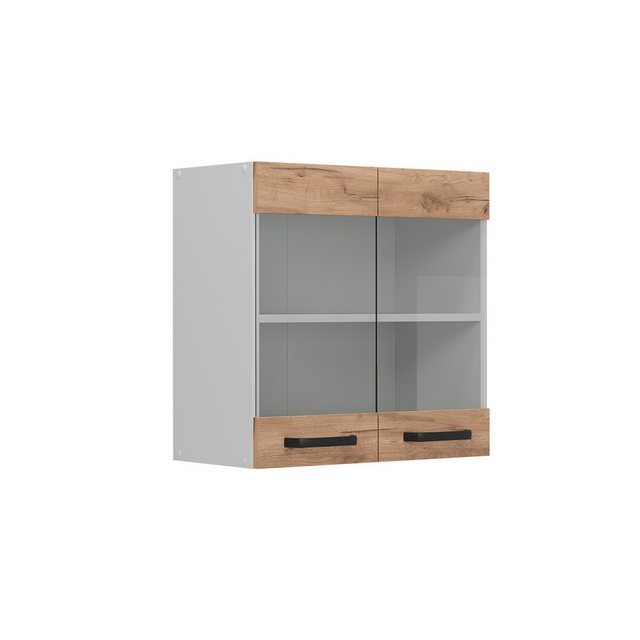 Vicco Glashängeschrank R-Line, Goldkraft Eiche/Weiß, 60 cm günstig online kaufen