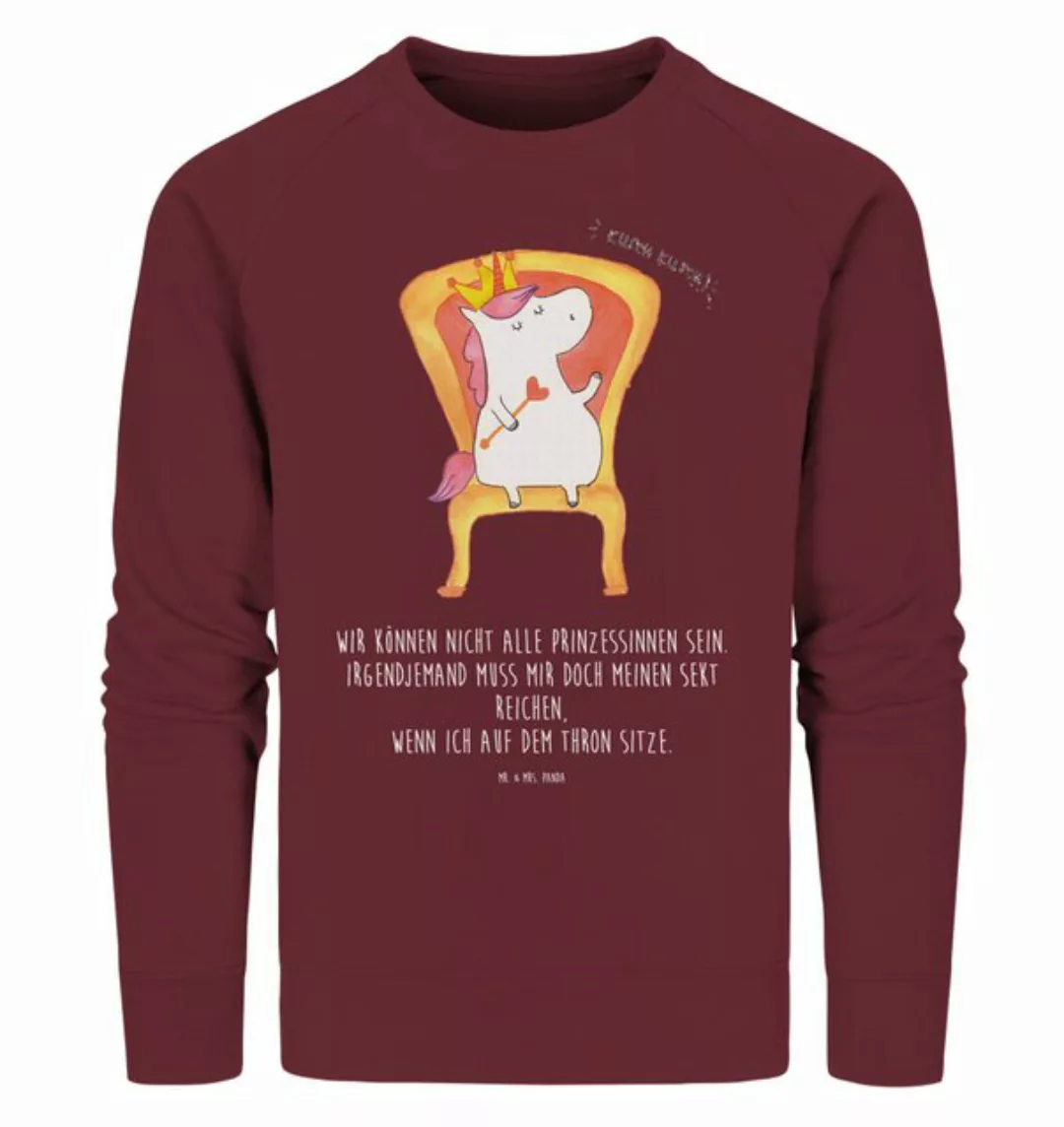 Mr. & Mrs. Panda Longpullover Größe XL Einhorn König - Burgundy - Geschenk, günstig online kaufen