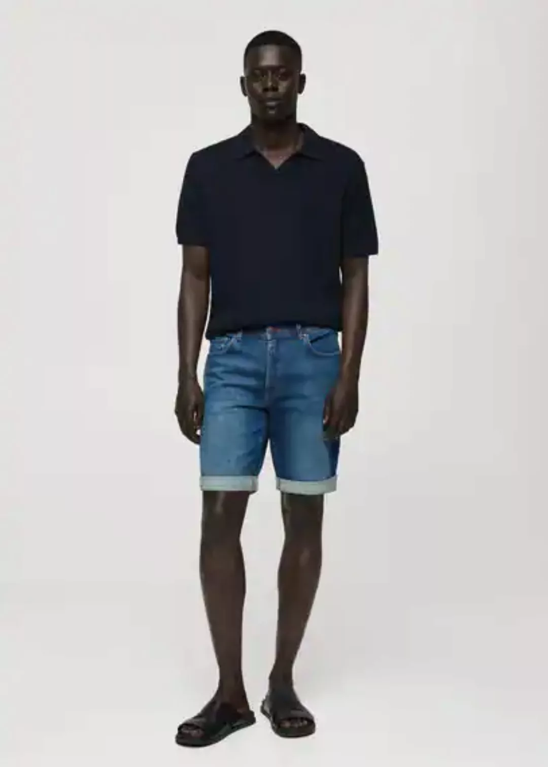 Slim Fit-Jeans-Bermudashorts günstig online kaufen