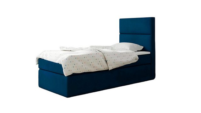 Xlmoebel Bett Schlafzimmer Boxspringbett in Blauem Design mit großem Kopfte günstig online kaufen