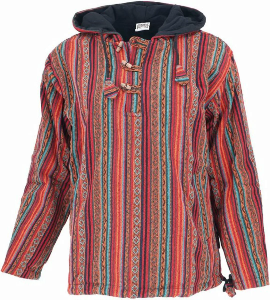 Guru-Shop Sweater Goa Kapuzenshirt, Baja Hoodie, Boho Style.. Ethno Style, günstig online kaufen