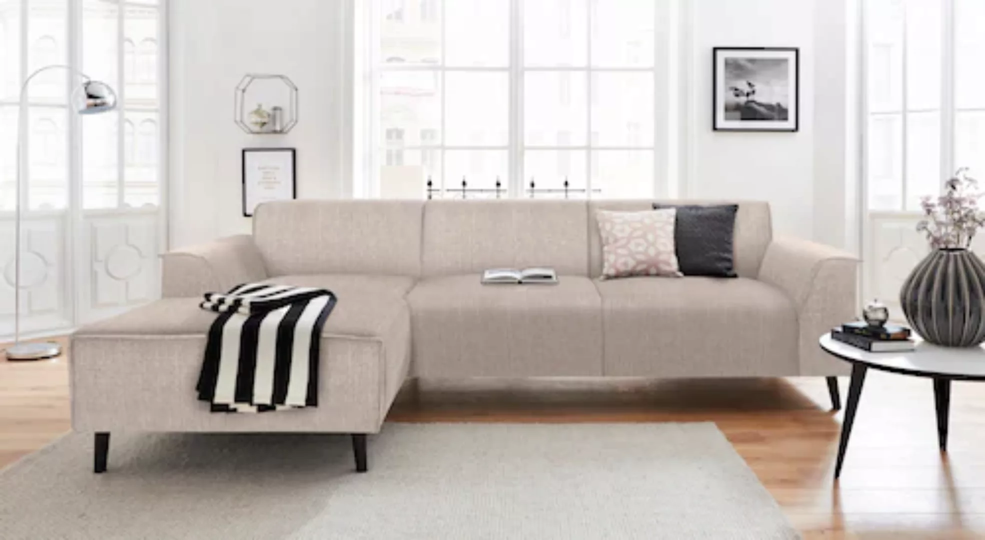 DOMO collection Ecksofa »Amora L-Form«, mit Recamiere, inklusive komfortabl günstig online kaufen