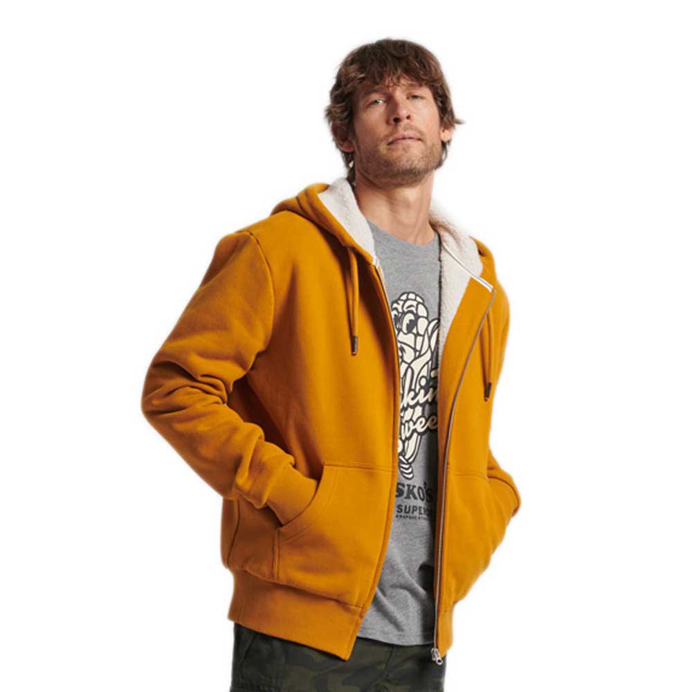 Superdry Borg Lined Sweatshirt Mit Durchgehendem Reißverschluss 2XL Tumeric günstig online kaufen