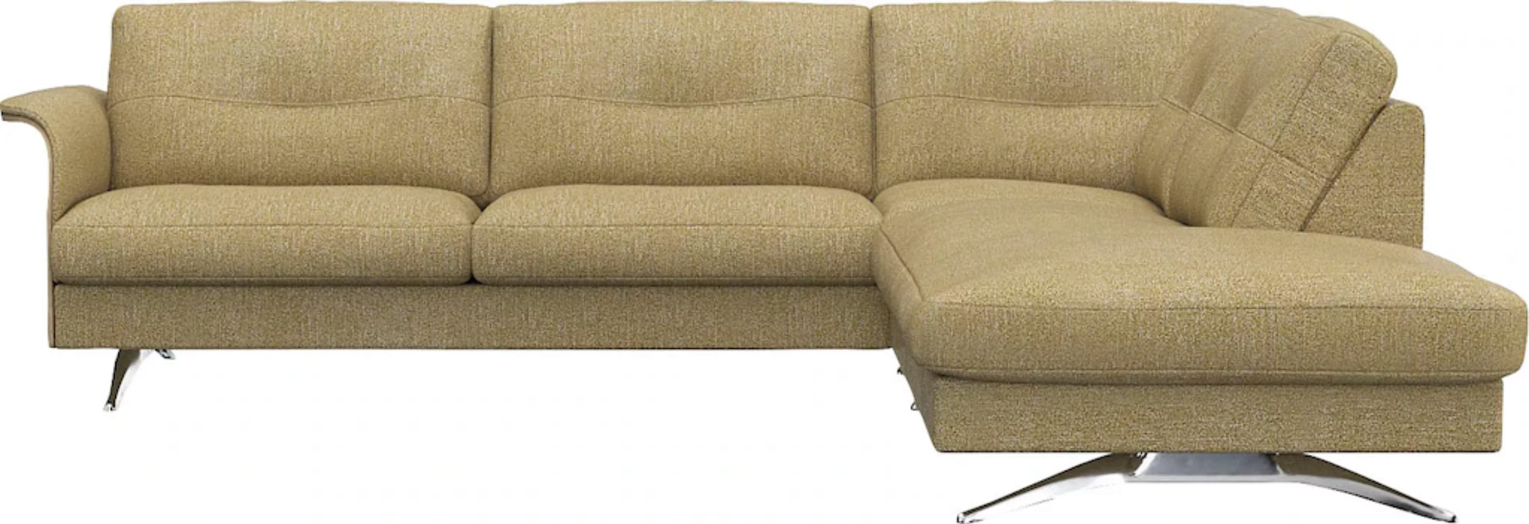 FLEXLUX Ecksofa "Glow, super bequem durch hochwertigem Sitzaufbau mit Feder günstig online kaufen