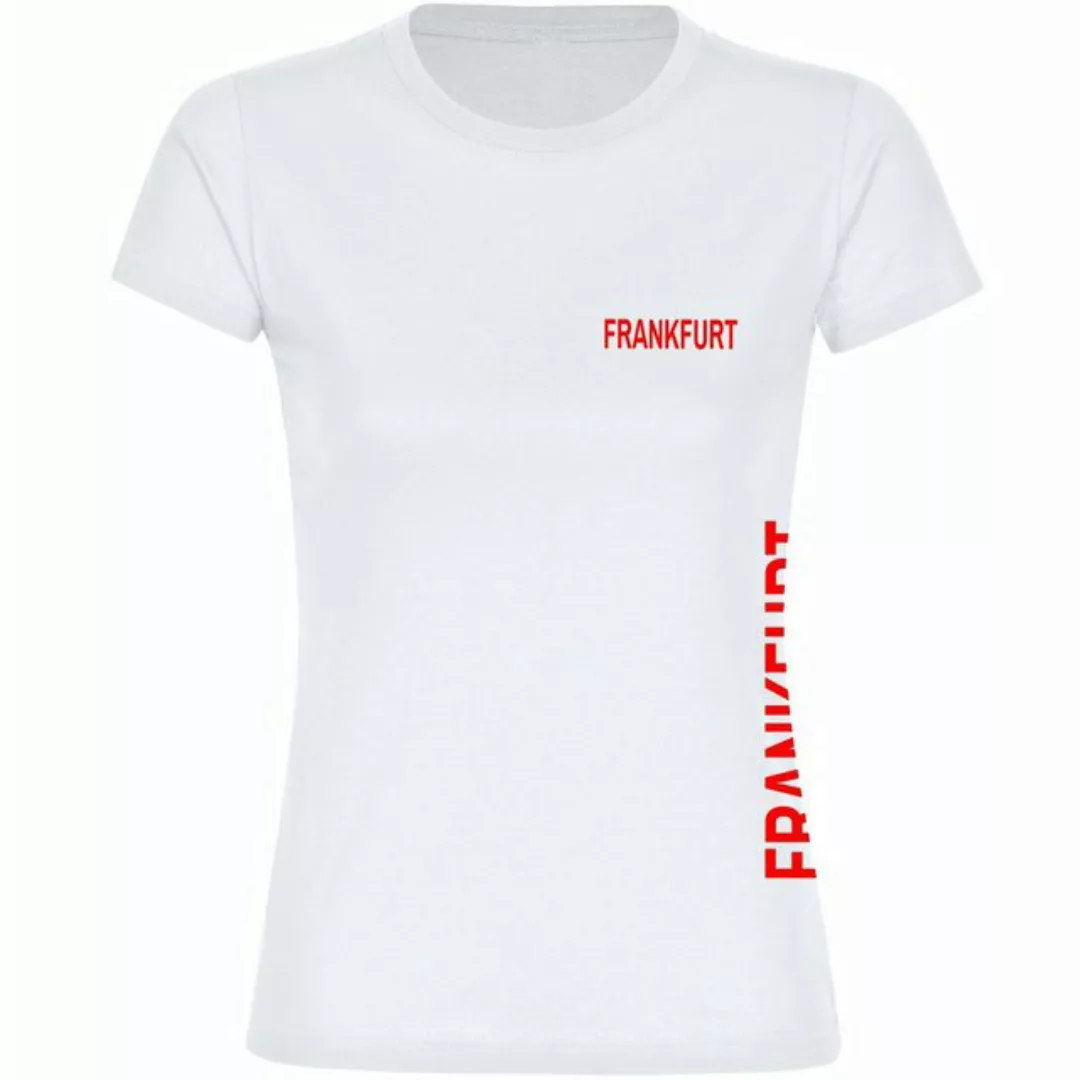 multifanshop T-Shirt Damen Frankfurt - Brust & Seite - Frauen günstig online kaufen