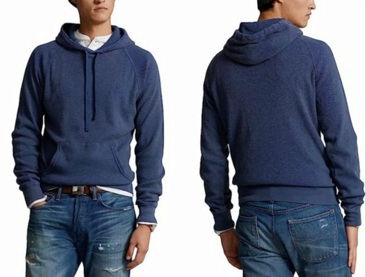 Ralph Lauren Strickpullover POLO RALPH LAUREN Waffle Knit Hoodie Pullover S günstig online kaufen