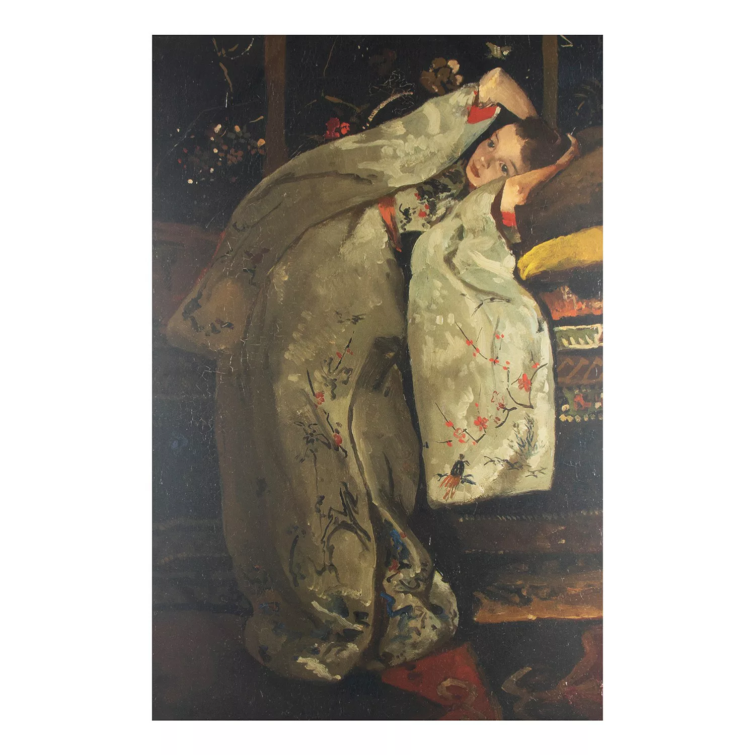 Art for the home Leinwandbild "Mädchen in weißem Kimono", 70x100cm günstig online kaufen