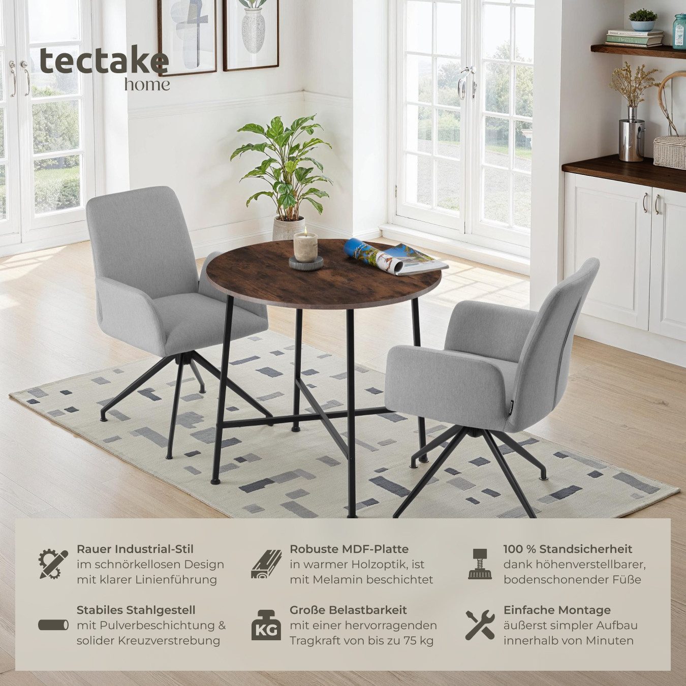 tectake Esstisch Ennis (1-St., 1 tlg), günstig online kaufen