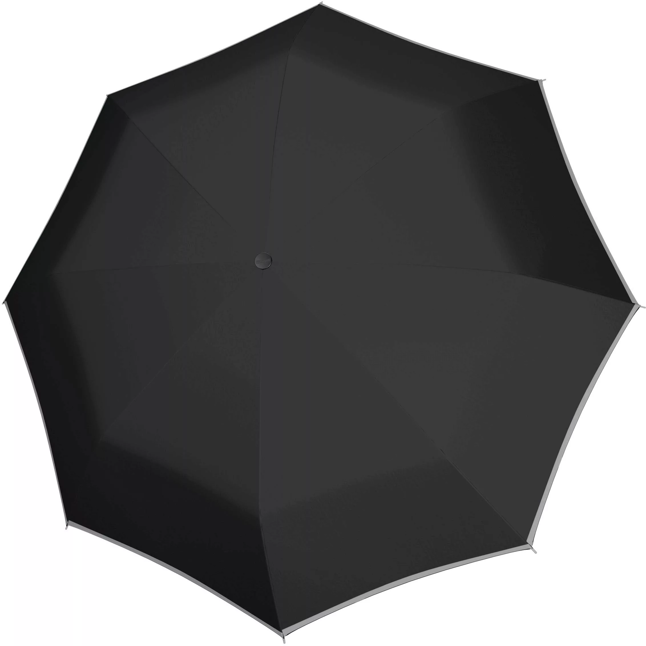 doppler Taschenregenschirm "Mini Light up uni, Black", mit reflektierenden günstig online kaufen